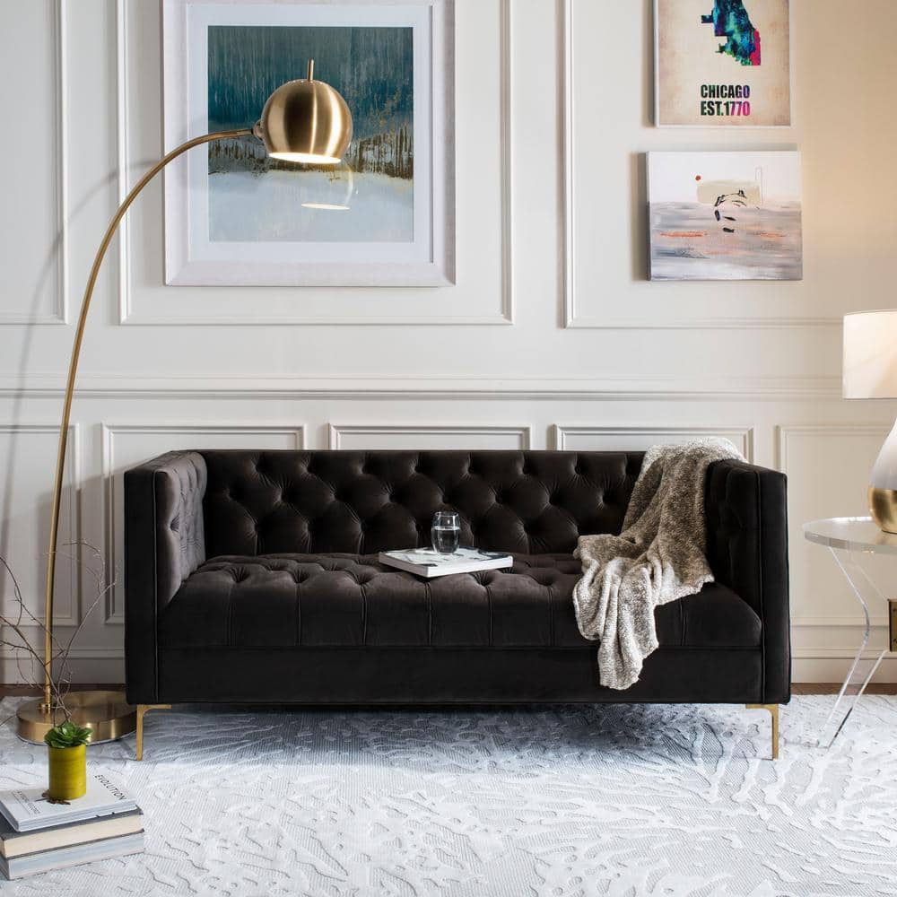 Arcadian Glow 66" Contemporary Black and Gold Arc Floor Lamp
