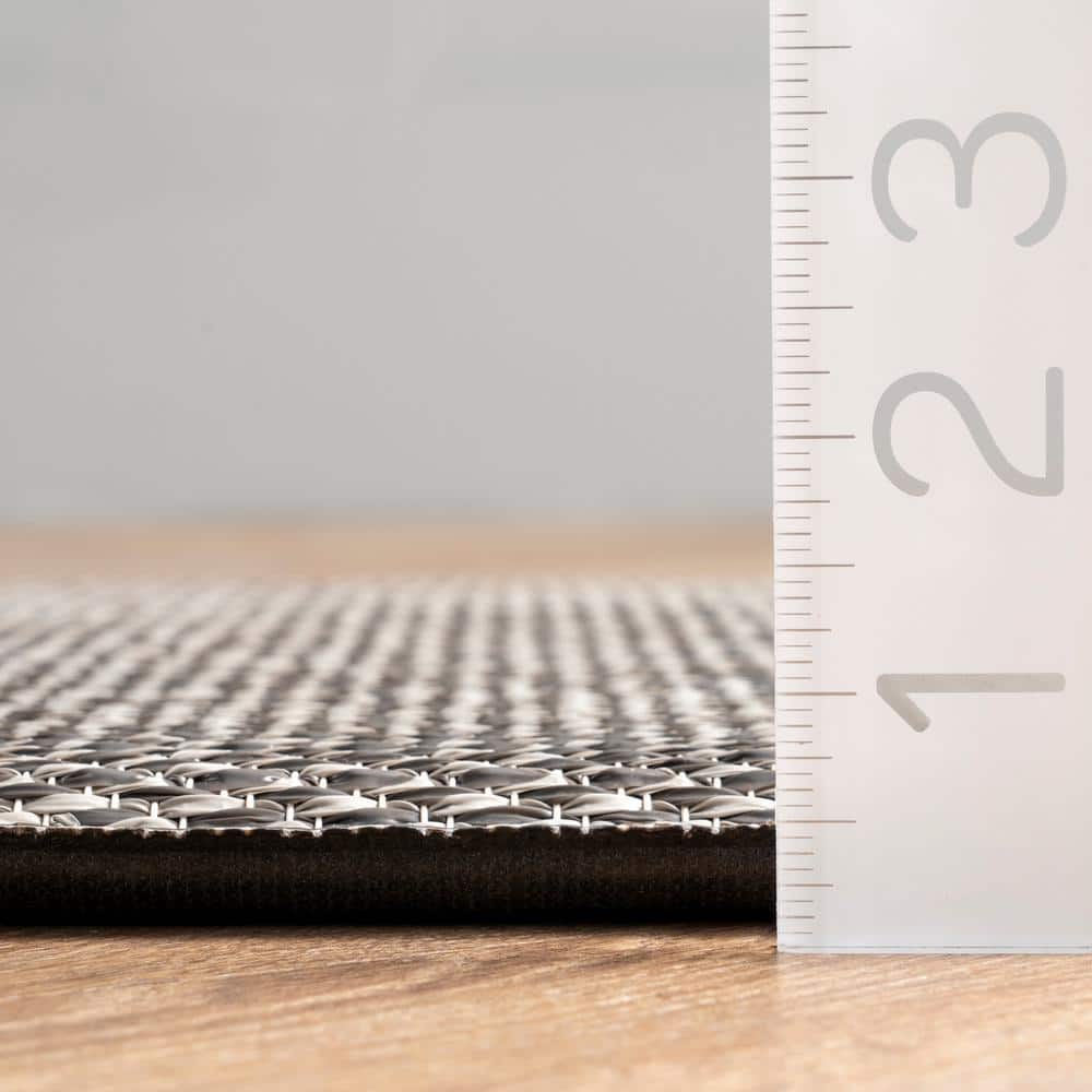 Light Grey Braided Anti-Fatigue Kitchen Mat, 20" x 42", PVC and Polyester