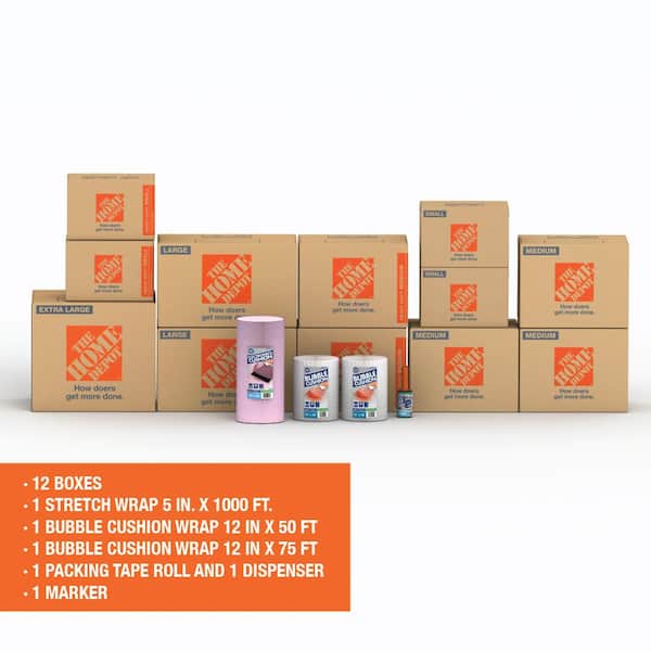 The Home Depot 12-Box Living Room Moving Kit