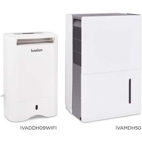 Ivation IVADDH09WIFI 19 Pint Wi-Fi Desiccant Dehumidifier w/Continuous Drain Hose and Smartphone Control - 2