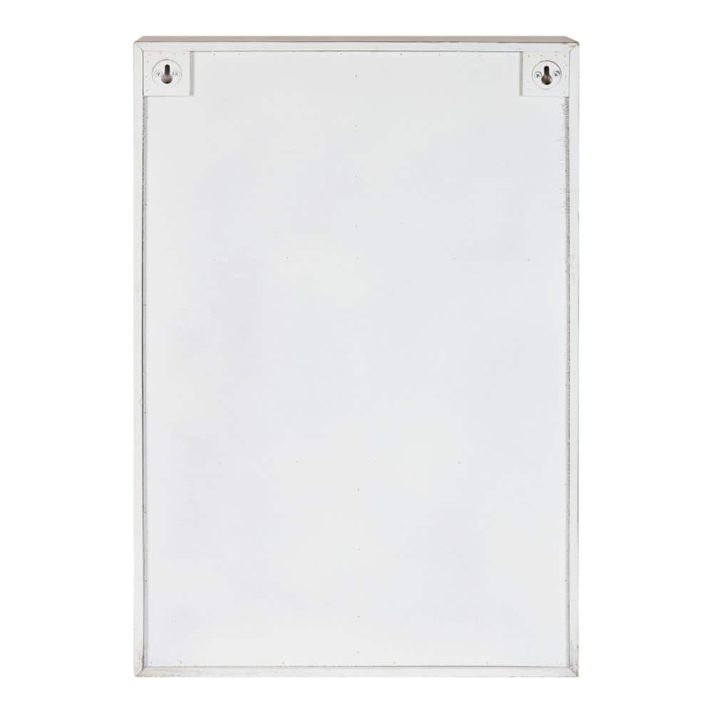 Whitewash Wooden Curio Cabinet with Decorative Black Iron Door