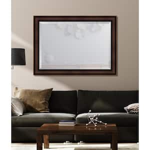 Large Rectangle Bronze Beveled Glass Contemporary Mirror (42 in. H x 30 in. W)
