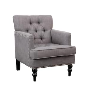Malone Charcoal Tufted Club Chair