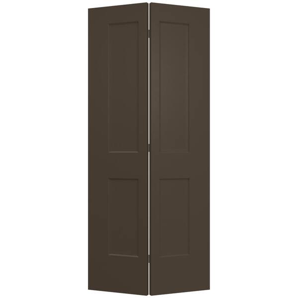 JELD-WEN 32 in. x 96 in. Smooth 2-Panel Brilliant White Solid Core Molded Composite Interior Closet Bi-fold Door