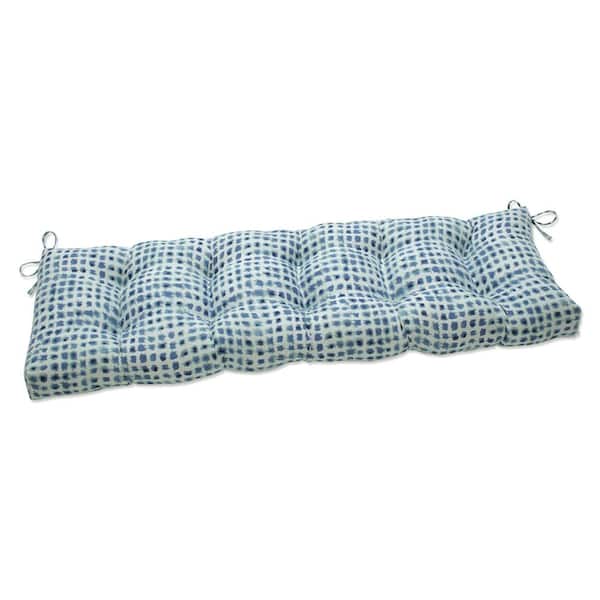 Pillow Perfect Novelty Rectangular Outdoor Bench Cushion in Blue