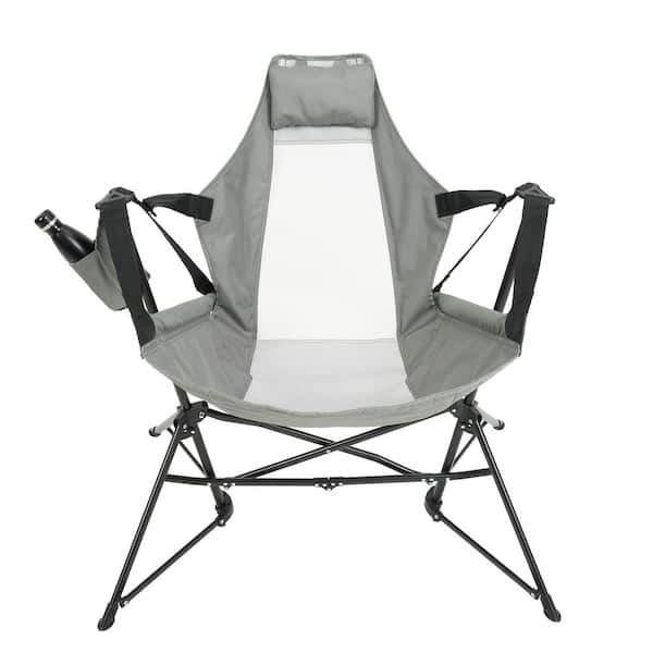 Hammock Camping Chair, Folding Portable Metal Outdoor Rocking Chair, Aluminum Alloy Adjustable Back Swinging Chair