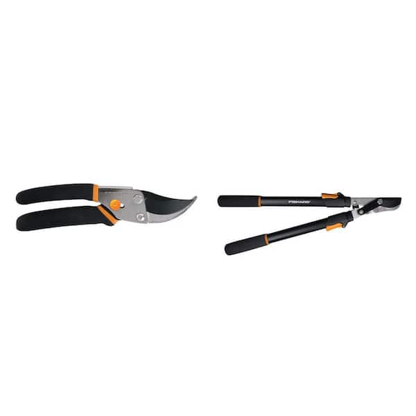 9 in. Bypass Pruning Shears (5/8 in. Cut) and 25 in. - 37 in. Power-Lever Bypass Lopper (1-3/4 in. Cut) Combo