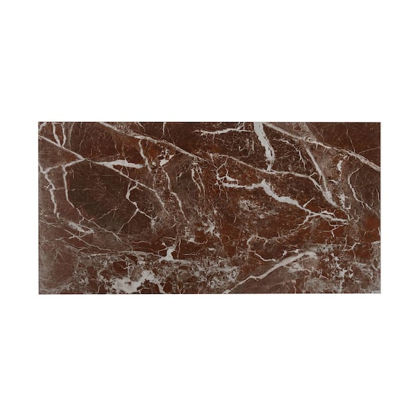Regalia 24 x 48 in. Rosso Levanto Matte Porcelain Marble-Look Vein Large Tile (15.5 sq. ft./case, 2-Pack)