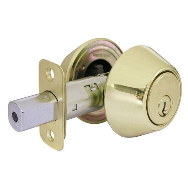 Faultless Polished Brass Double Cylinder Deadbolt