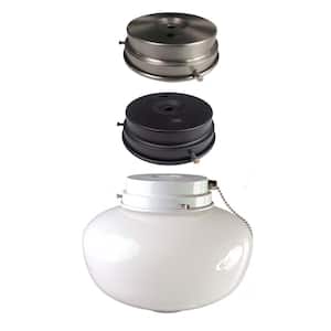 1-Light Multi-Finish Ceiling Fan Globe LED Light Kit