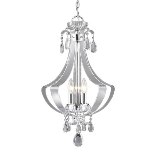 Unbranded Clarion 3-Light Chrome Incandescent Pendant-DISCONTINUED