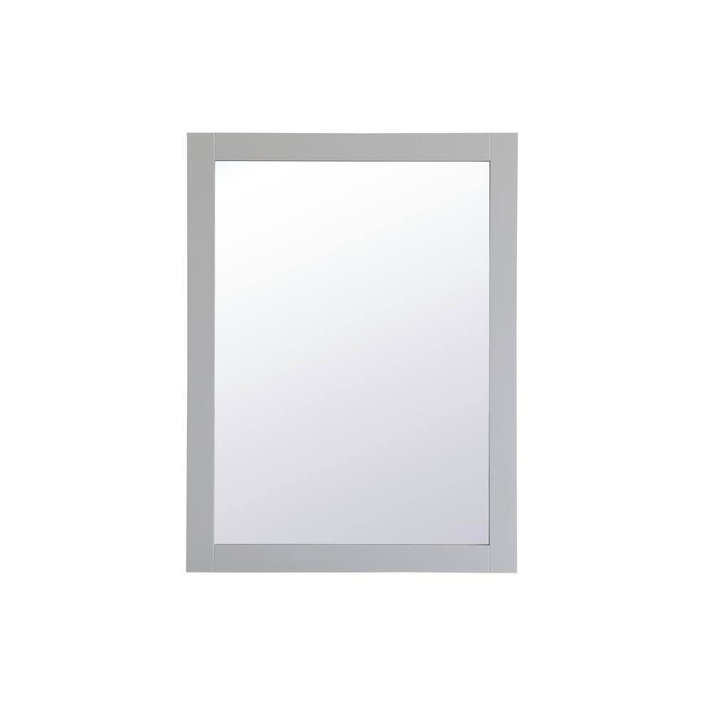32 in. H x 24 in. W Rectangle Framed Grey Modern Vanity Mirror