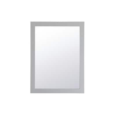 Medium Rectangle Grey Contemporary Mirror (32 in. H x 24 in. W)