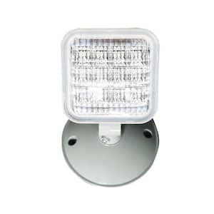 1.2-Watt Single Head Integrated LED Gray Emergency Remote Head Light