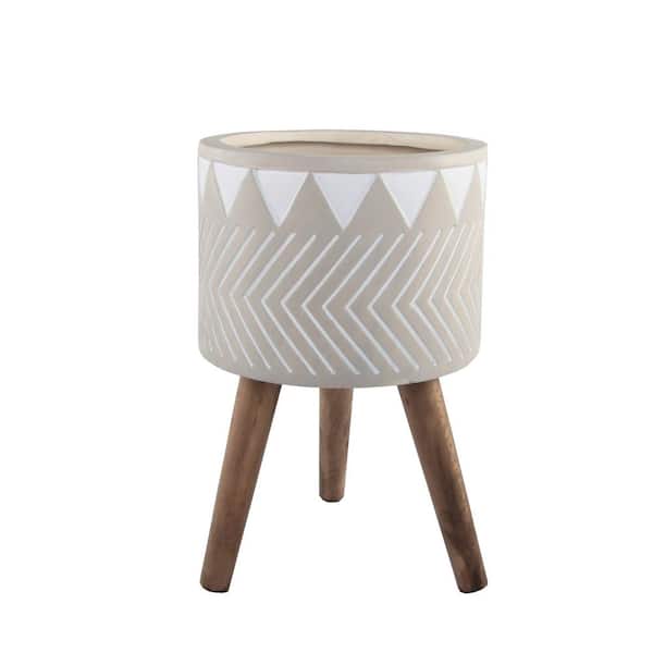Flora Bunda 12 in. H Railway Fiberglass Pot On Stand