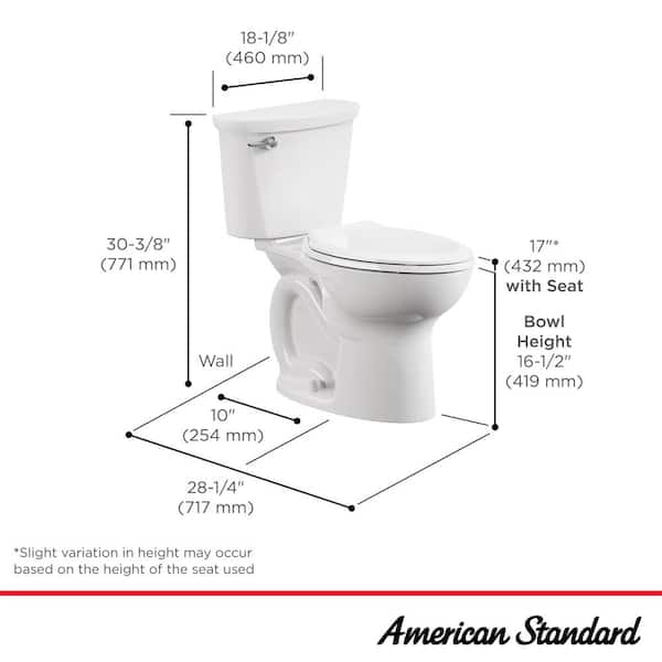 Cadet 10 in. Antimicrobial 2-Piece 1.28 GPF Single Flush Chair Height Elongated Front Toilet w/ Slow Close Seat in White