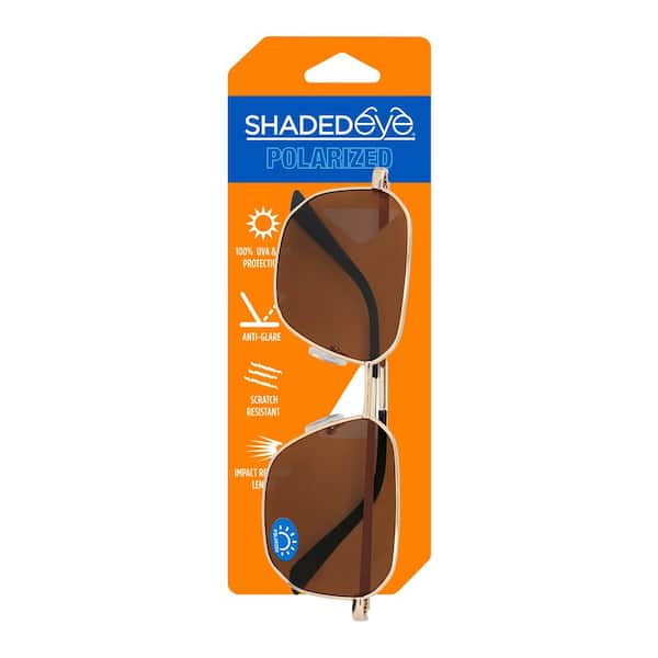 Shadedeye Polarized Hexagon Aviator Gold Sunglasses 85721-16  display picture 2