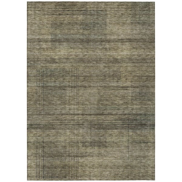 Addison Rugs Chantille Machine Washable Indoor/Outdoor Abstract ACN820 Brown 3 ft. x 5 ft. Area Rug