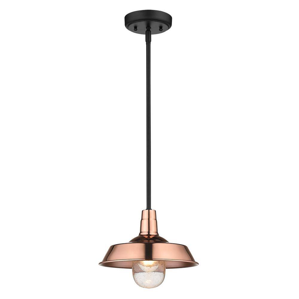 Copper and Glass Mini Globe Indoor/Outdoor Pendant Light