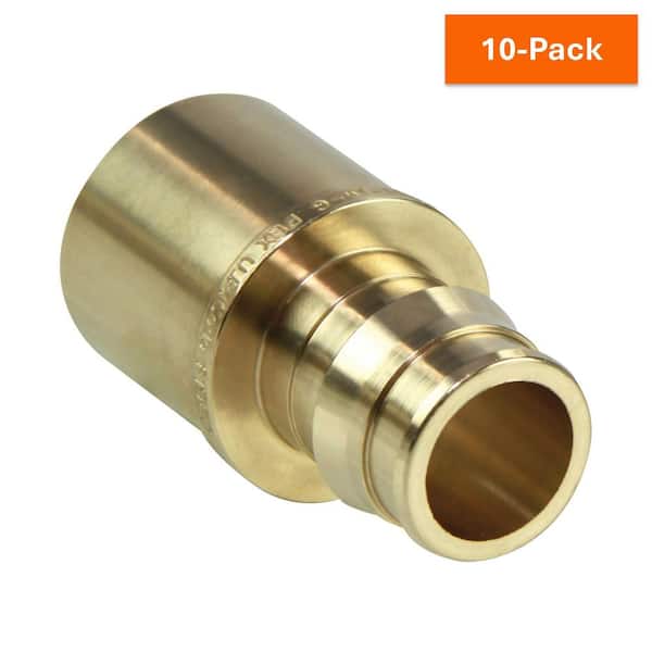 Uponor ProPEX 3/4 in. PEX-A Expansion Barb x 1 in. Copper Lead-Free Brass Reducing Male Sweat Fitting Adapter (10-Pack)