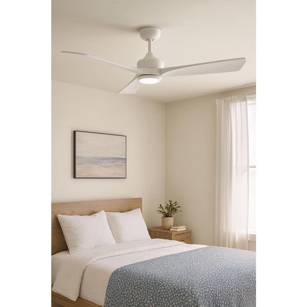 Sculpt 60.0 in. Indoor/Outdoor Integrated LED Matte White Ceiling Fan with Remote Control price history on PriceWatchPro