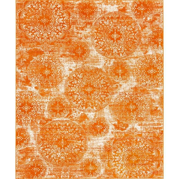Unique Loom Sofia Grand Orange 8' 0 x 10' 0 Area Rug