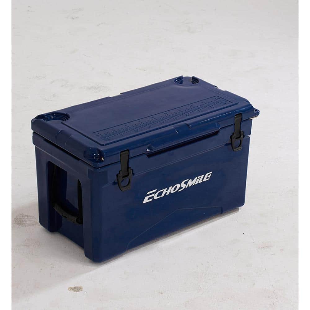 40 qt. Navy Blue Outdoor Portable Camping Cooler Insulated Box with Heavy-D