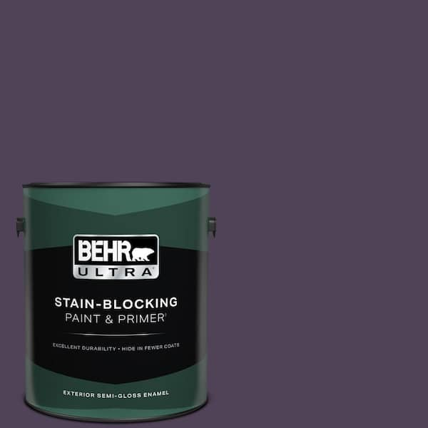 BEHR ULTRA 1 gal. #S-H-660 Blackberry Harvest Semi-Gloss Enamel Exterior Paint & Primer