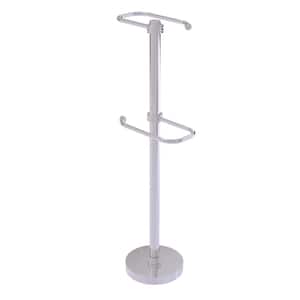 Free Standing Two Roll Toilet Tissue Stand in Polished Chrome