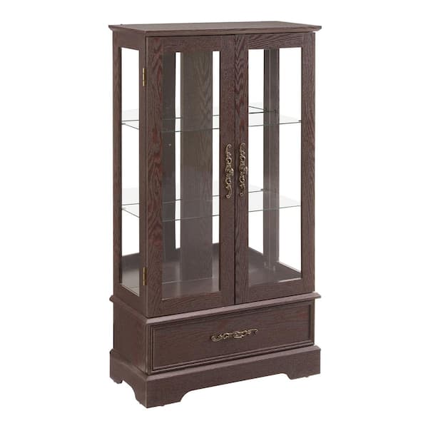 COWLOWN 25.98 in. W x 11.81 in. D x 47.44 in. H Bathroom Dark Brown Linen Cabinet
