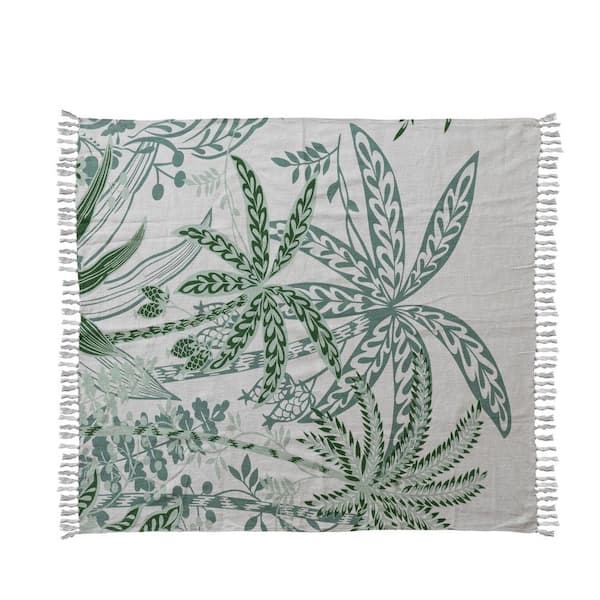 Storied Home Multicolor Palm Trees Printed Throw Blanket AH4090 - The ...