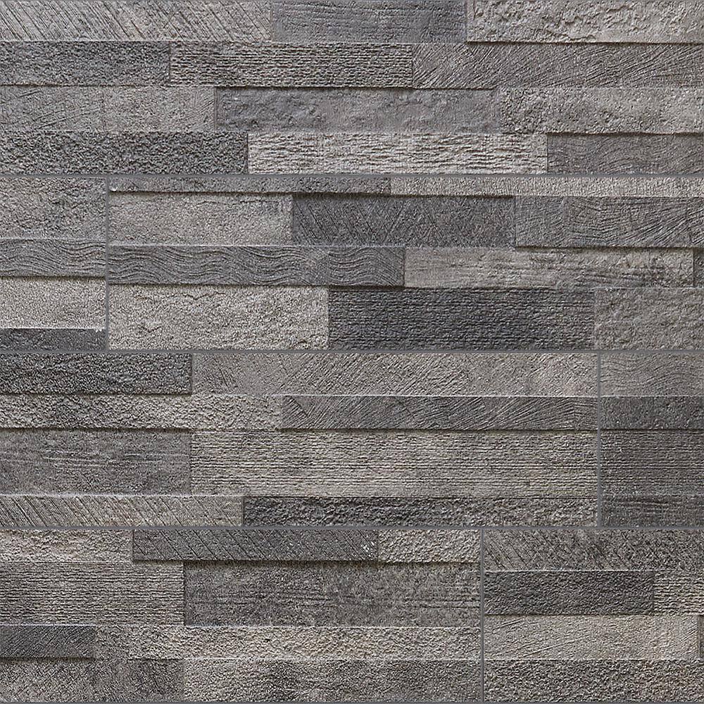 Ivy Hill Tile Holden Dark 6 in. x 0.28 in. Textured Porcelain Wall Tile ...