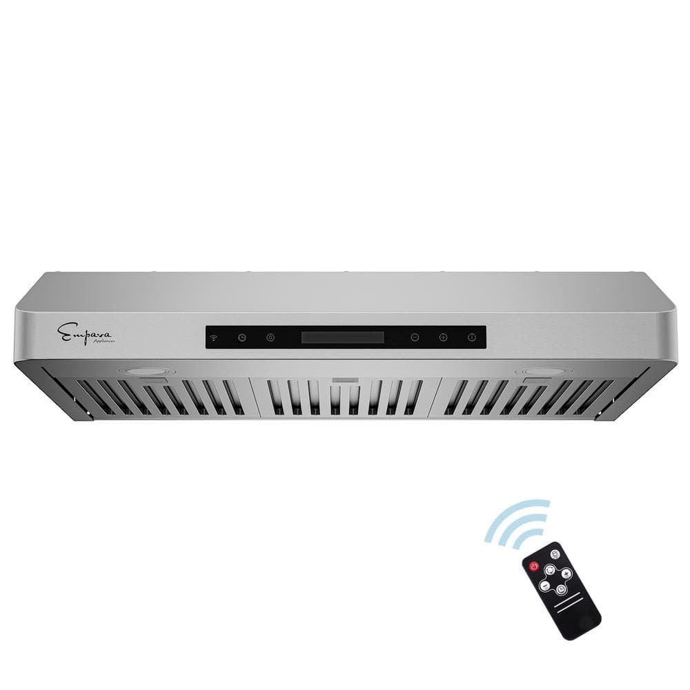 36 in. 500 CFM Ducted Under Cabinet Range Hood in Stainless Steel with Light Remote Control