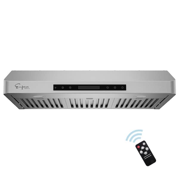 36 in. 500 CFM Ducted Under Cabinet Range Hood in Stainless Steel with Light Remote Control