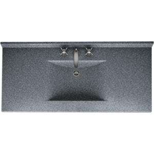 Contour 43 in. W x 22 in. D Solid Surface Vanity Top with Sink in Night Sky