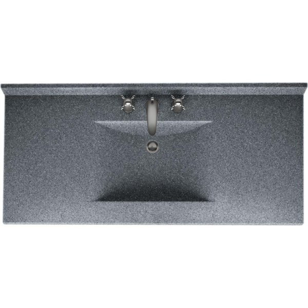 Swan Contour 43 in. W x 22 in. D Solid Surface Vanity Top with Sink in Night Sky