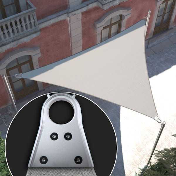 ROYAL SHADE 30 ft. x 30 ft. x 30 ft. Grey Triangle Super Ring Sun