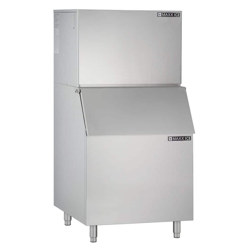 Maxx Ice 30 in. 460 lb. Freestanding Modular Ice Maker in Stainless Steel, Silver