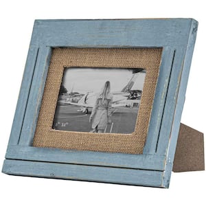 Rustic 11 in. x 8 in. Blue Picture Frames