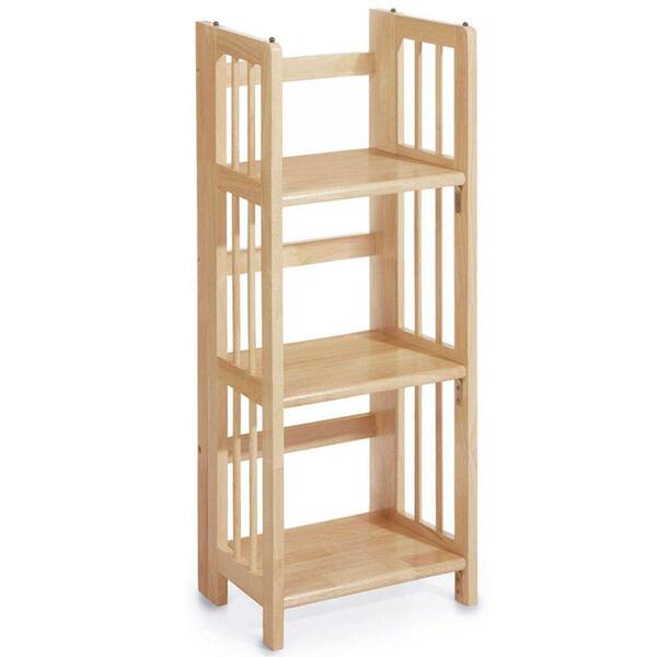 Unbranded Natural Folding/Stacking Open Bookcase