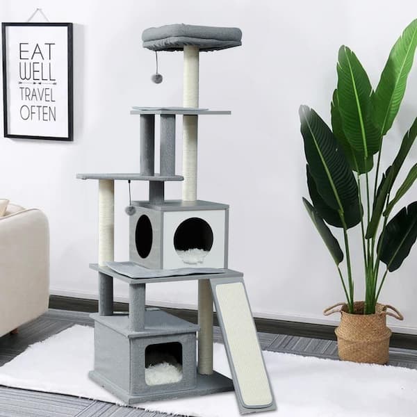 Cat Tower Tree & Dog House Compatible with Lego – Purrfection Meow