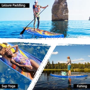 11 ft. Inflatable Stand Up Paddle Board SUP Surfboard with Pump Aluminum Paddle