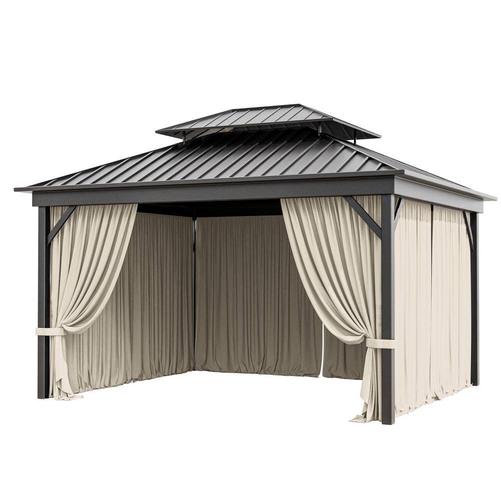 10 ft. x 12 ft. Universal Outdoor Privacy Curtains, Gazebo Replacement with Zipper Cream (4-Side Curtain Only) price history on PriceWatchPro