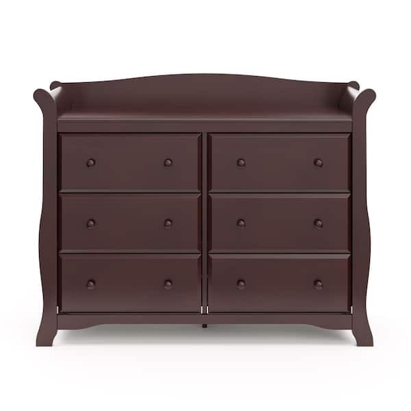 Espresso changing table dresser sale