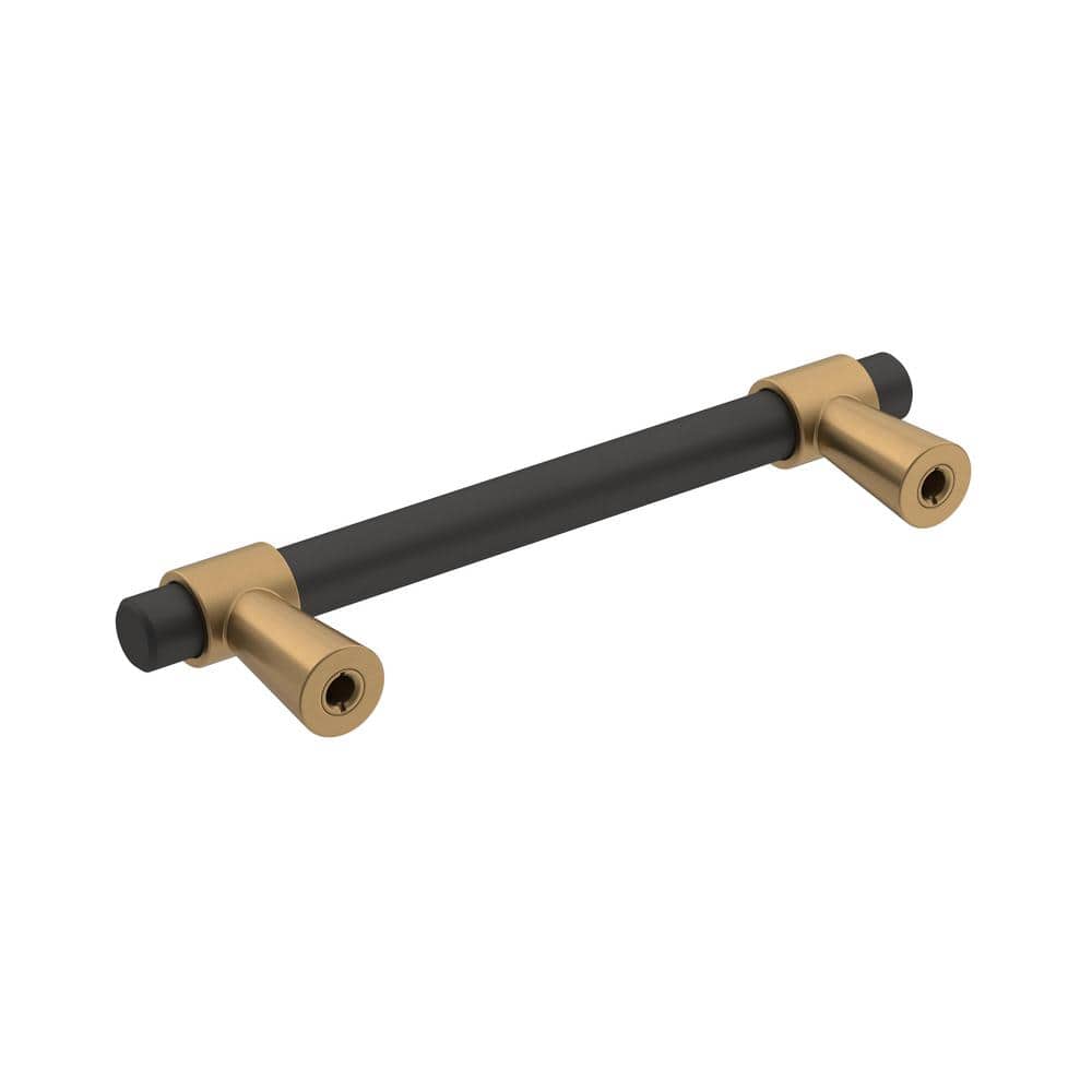 Matte Black and Bronze Modern Cabinet Bar Pull