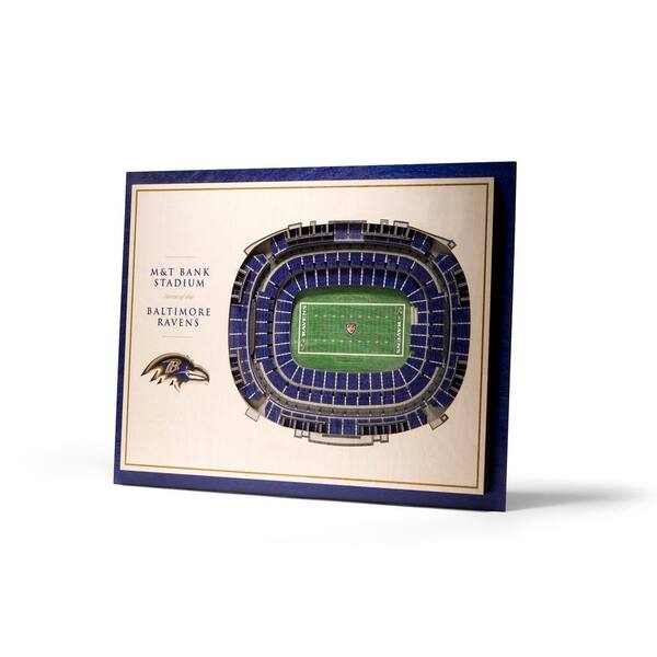 YouTheFan NFL Baltimore Ravens 5-Layer Stadiumviews 3D Wooden Wall Art
