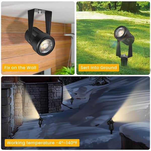 ZXXC 250 Lumens Black ‎Corded Electric Plug in integrated LED