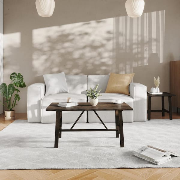 Carnegy Avenue 41 in. Dark Gray Rectangle Wood Coffee Table