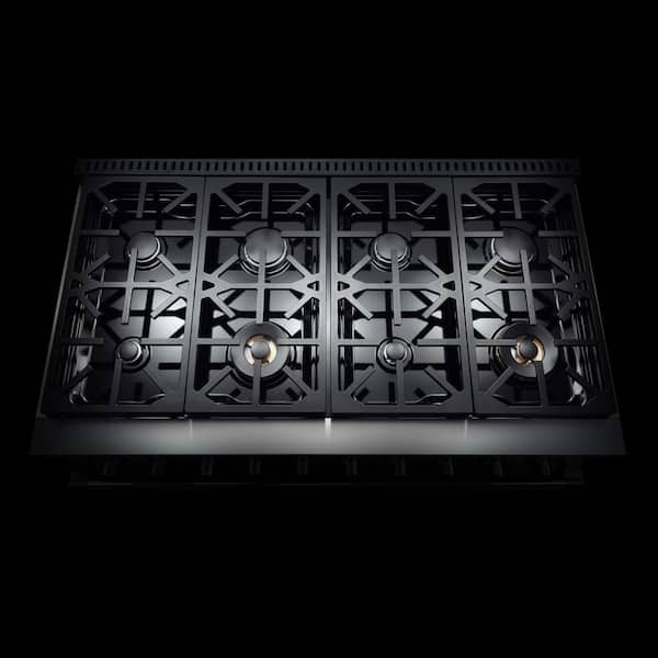 Reminiscia Plus Collection 48 in. Dual Fuel Double Oven Range 8-Burners in Stainless Steel