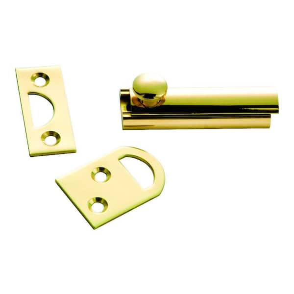 First Watch Security 2 in. Polished Solid Brass Slide Door Bolt